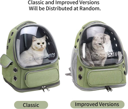 Transparent Folding Pet Carrier Backpack Travel Tote Cat Carrier Bag Outdoor Pet Shoulder Bag Pet Dogs Cats Portable Bag