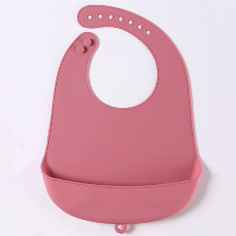 Food Grade Silicone Baby Eating Bibs Easy to Clean Baby Bibs Drool Towels Waterproof Children Silicone Drool Bibs