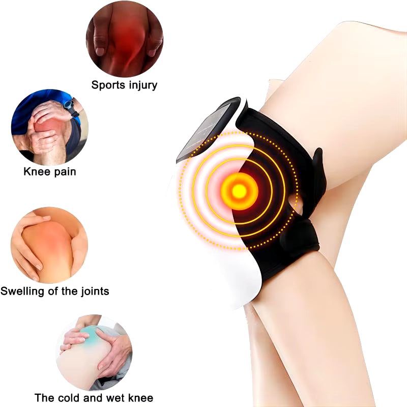 Infrared Heat & Vibration Knee Massager – Pain Relief for Swelling, Stiff Joints, and Muscle Injuries