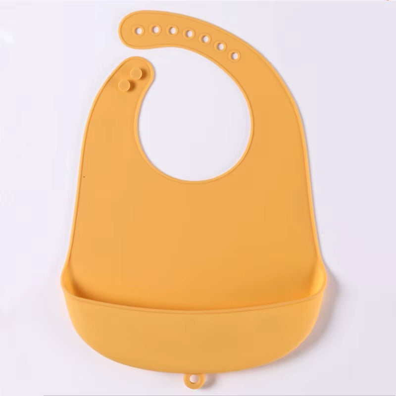 Food Grade Silicone Baby Eating Bibs Easy to Clean Baby Bibs Drool Towels Waterproof Children Silicone Drool Bibs