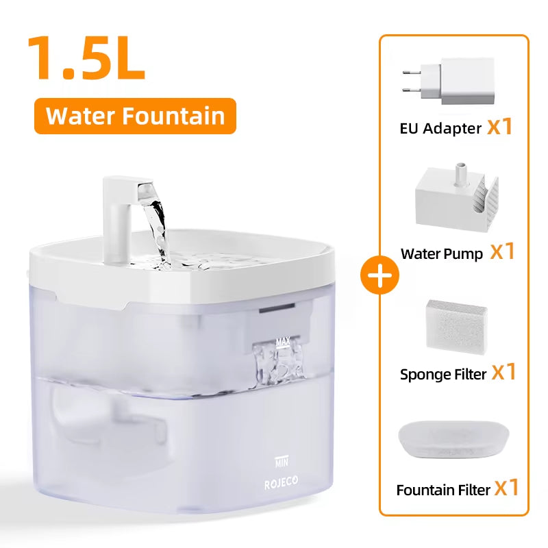 Smart Cat Water Fountain Automatic Pet Water Dispenser for Cats Dog Drinking Purifier Fountain with Recirculate Filters