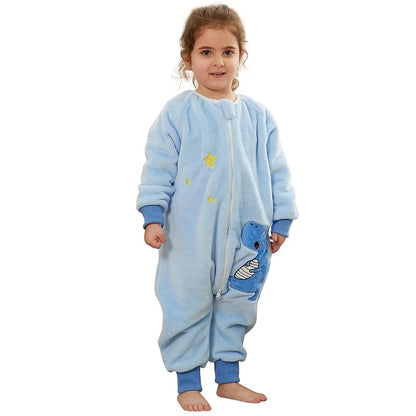 Kids' Cartoon Flannel Sleeping Bag. 