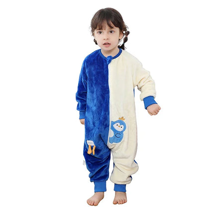 Kids' Cartoon Flannel Sleeping Bag. 