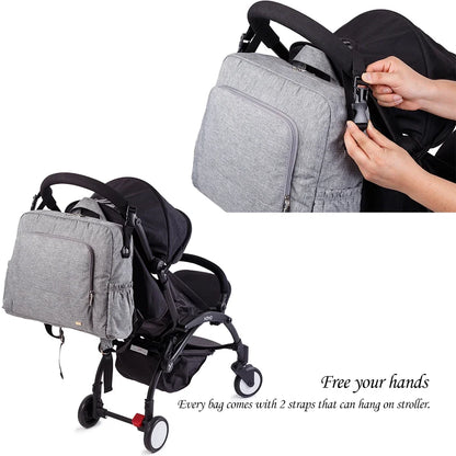 Waterproof Multi-Functional Diaper Backpack – Stylish & Spacious for Baby Care. 