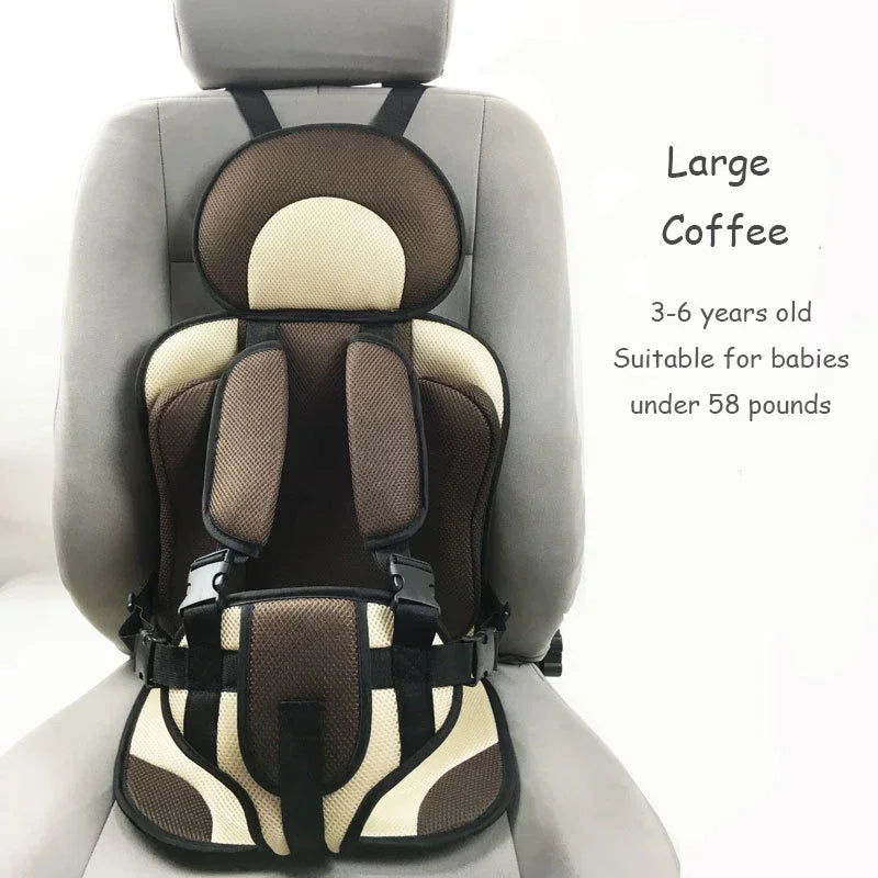 Adjustable Child Safety Seat Mat – Breathable Car & Stroller Pad for Ages 6 Months to 12 Years