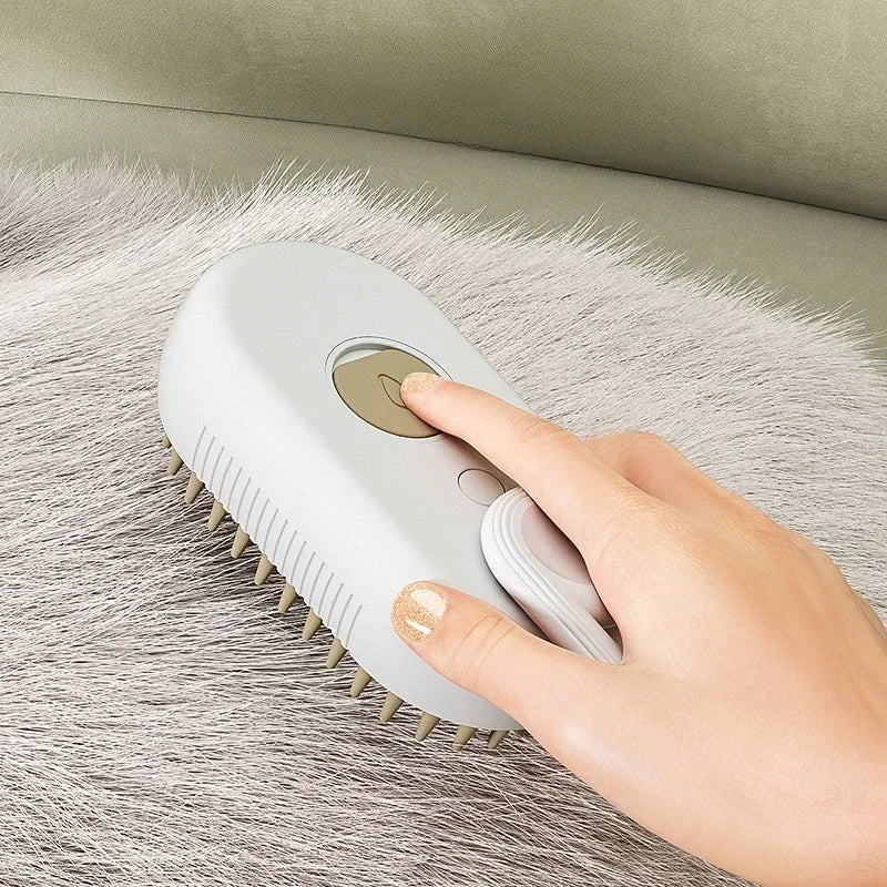 Electric Cat Grooming Brush with Spray. 