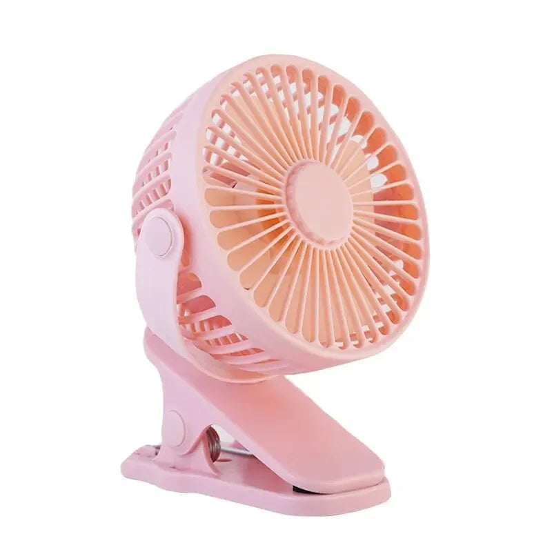 Portable Mini Clip Fan – Quiet 3-Speed USB Fan for Desktop, Stroller & Dorm Use. 