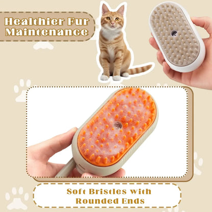 Electric Cat Grooming Brush with Spray. 