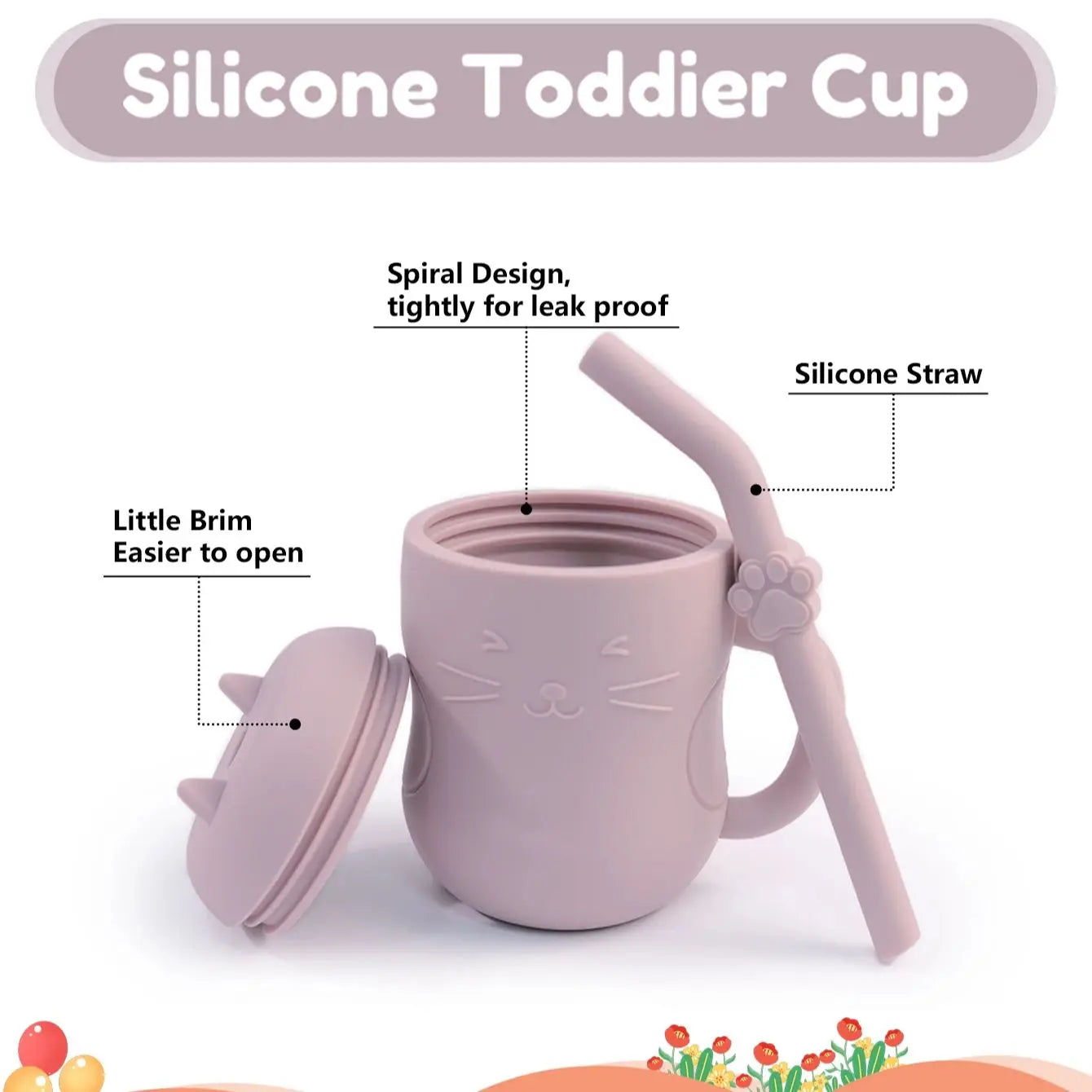 Leakproof Silicone Straw Cup – BPA-Free Solution for Spill-Free Baby Feeding