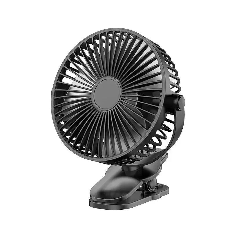 Portable Mini Clip Fan – Quiet 3-Speed USB Fan for Desktop, Stroller & Dorm Use. 