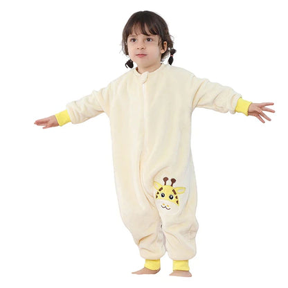 Kids' Cartoon Flannel Sleeping Bag. 