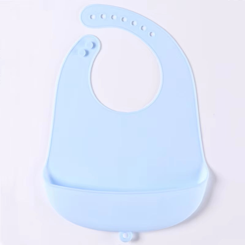 Food Grade Silicone Baby Eating Bibs Easy to Clean Baby Bibs Drool Towels Waterproof Children Silicone Drool Bibs