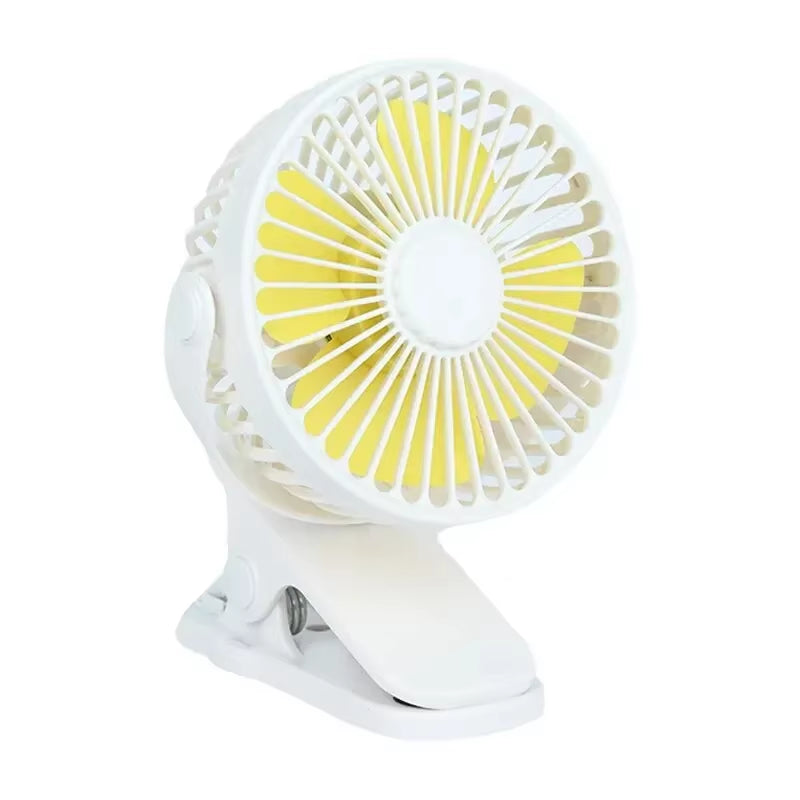 Portable Mini Clip Fan – Quiet 3-Speed USB Fan for Desktop, Stroller & Dorm Use. 