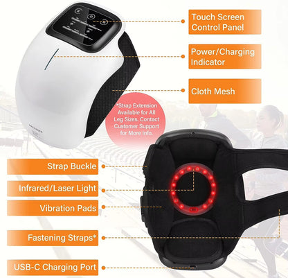 Infrared Heat & Vibration Knee Massager – Pain Relief for Swelling, Stiff Joints, and Muscle Injuries